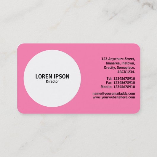 Filter ventilator - Roze #FF7FB2 Visitekaartje (Achterkant)
