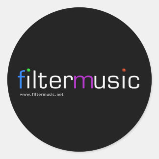 FilterMusic ronde sticker