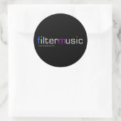FilterMusic ronde sticker (Tas)