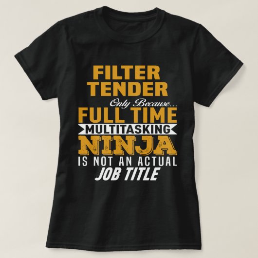Filtertender T-shirt (Design voorkant)
