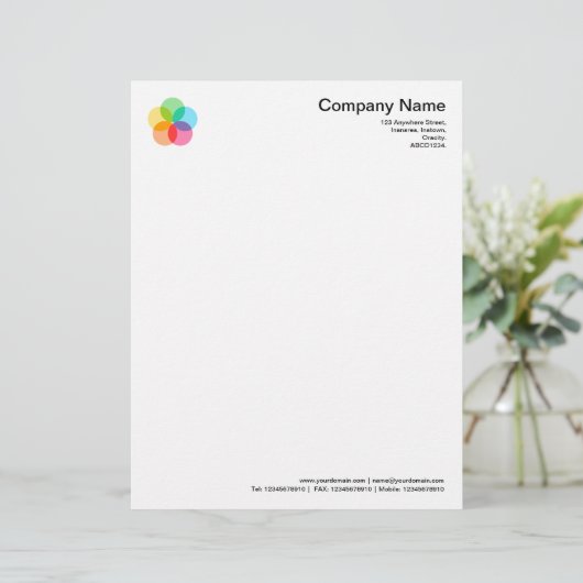 Filterventiel Briefhoofd Ontwerp (Staand voorkant)