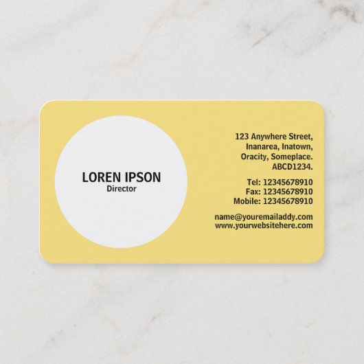 Filterventilator - Bleek geel #FFE67F Visitekaartje (Achterkant)