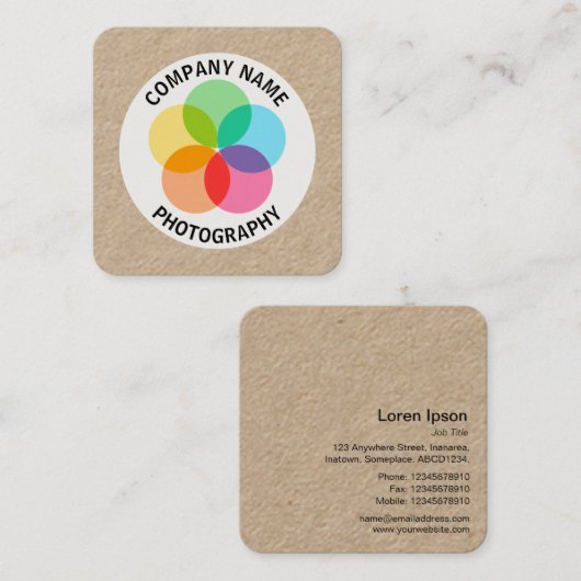 Filterventilator - (Kraft) Vierkante Visitekaartje (Voorkant / Achterkant)