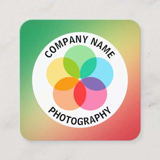 Filterventilator - Verloopgradiënt Grn, Gel, Rood Vierkante Visitekaartje (Voorkant)