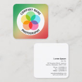 Filterventilator - Verloopgradiënt Grn, Gel, Rood Vierkante Visitekaartje (Voorkant / Achterkant)