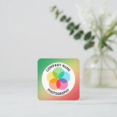 Filterventilator - Verloopgradiënt Grn, Gel, Rood Vierkante Visitekaartje (Staand voorkant)