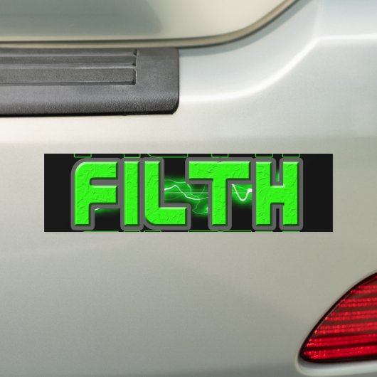 FILTH Music Dubstep Electro Rave Bass DJ FILTH Bumpersticker (Op auto)