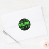 FILTH Music Dubstep Electro Rave Bass DJ FILTH Ronde Sticker (Envelop)