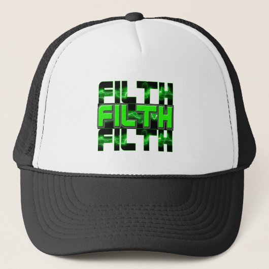FILTH Music Dubstep Electro Rave Bass DJ FILTH Trucker Pet (Voorkant)