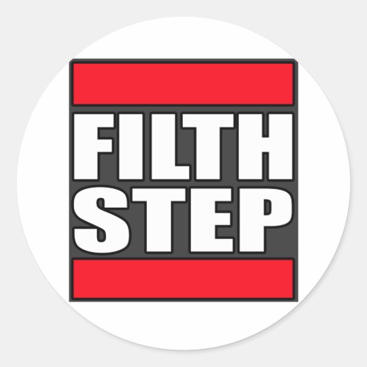 FILTHSTEP Dubstep Filth Dub Step Ronde Sticker (Voorkant)