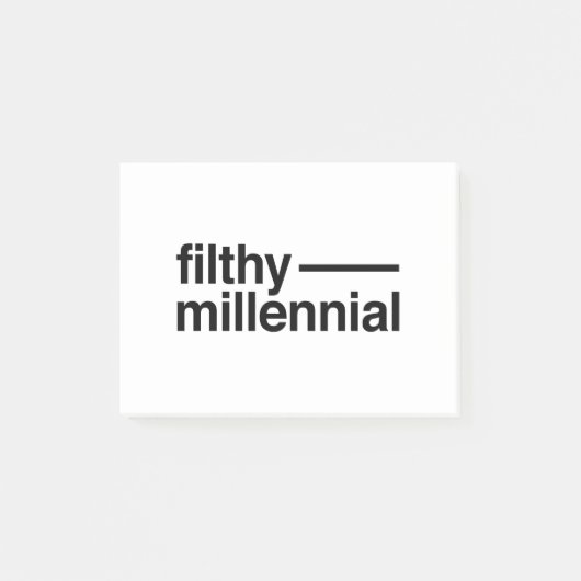 Filthy Millennial Post-it® Notes (Voorkant)