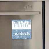 Filthy Sparkling Dripping Blue Glitter Dishwasher Magneet