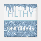 Filthy Sparkling Dripping Blue Glitter Dishwasher Magneet (Voorkant)