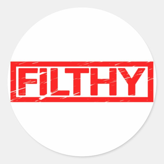Filthy Stamp Ronde Sticker (Voorkant)