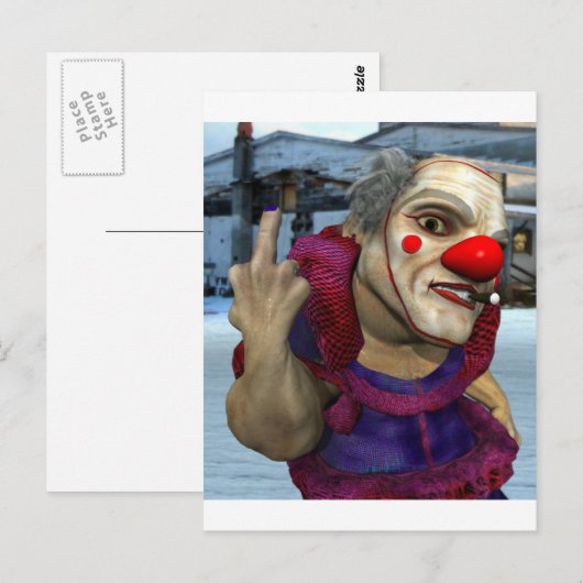 Filthy the Clown Briefkaart (Voorkant / Achterkant)