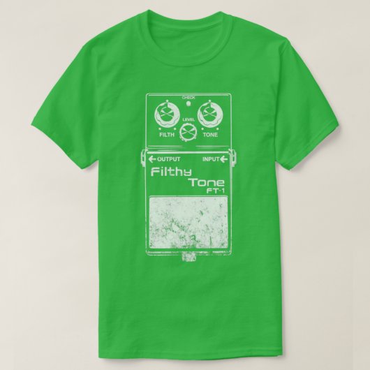 Filthy Tone Guitar Pedal T-shirt (Design voorkant)