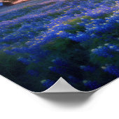 Filtreerd van Bluebonnets bij Zonnetijd met Barn e Poster (Hoek)