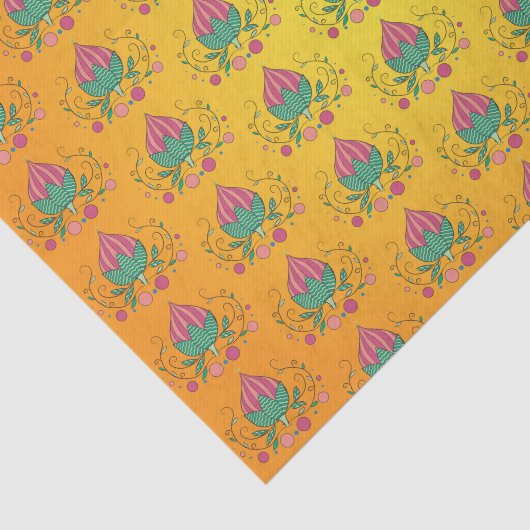 Filtreerpatroon oranje geel tissuepapier (Detail)
