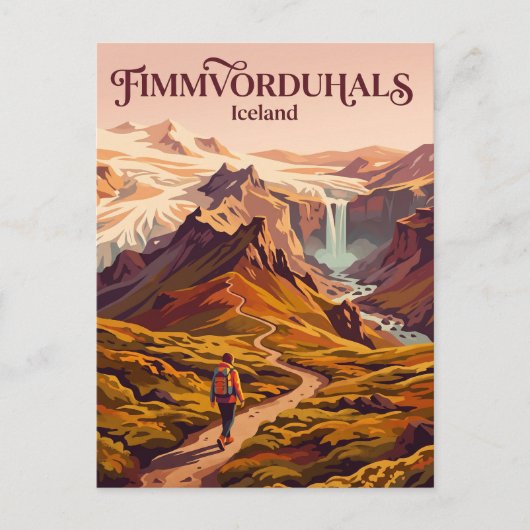 Fimmvorduhals IJsland Briefkaart (Voorkant)