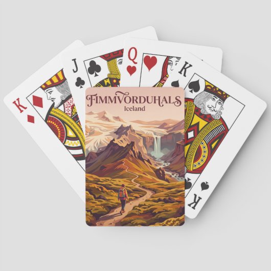 Fimmvorduhals IJsland Pokerkaarten (Achterkant)