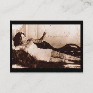 Fin De Siecle Tattooed Woman Visitekaartje