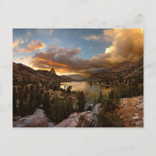 Fin Dome Middle Rae Lake Sunset - John Muir Trail Briefkaart