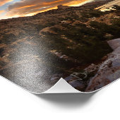 Fin Dome Middle Rae Lake Sunset - John Muir Trail Foto Afdruk (Hoek)