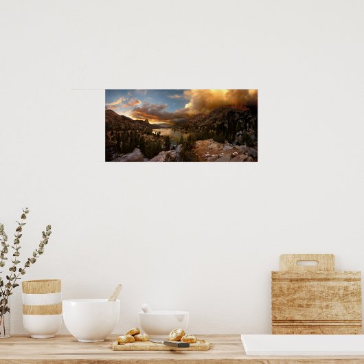 Fin Dome Middle Rae Lake Sunset - John Muir Trail Poster (Keuken)