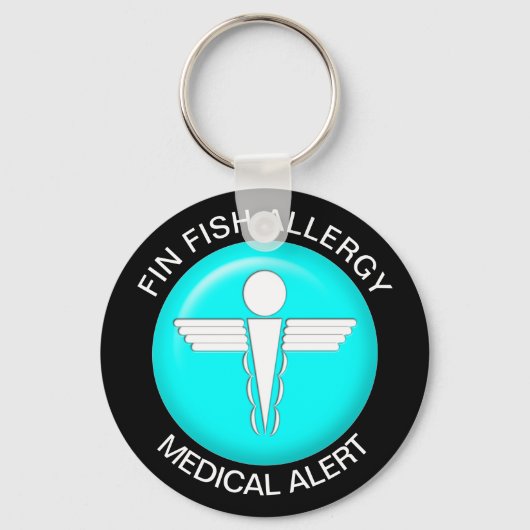 Fin Fish Allergy Sleutelhanger (Voorkant)