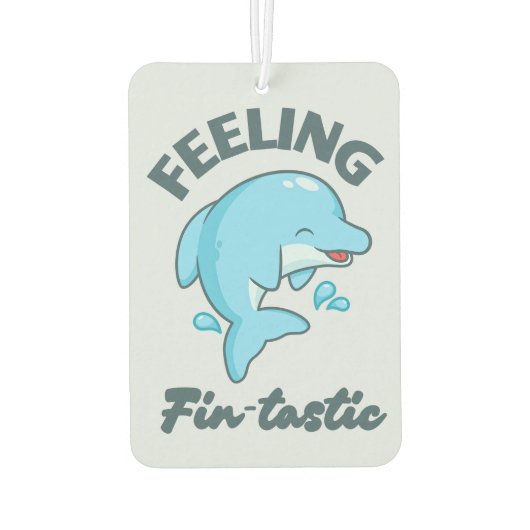 Fin-tastic (Fantastisch) Grappig Schattigee Dolfij Luchtverfrisser (Achterkant)