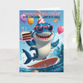 FIN-tastic Funny Shark Birthday #2 Kaart (Voorkant)