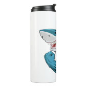 Fin-tastic Gains Thermal Bottle: Blijf gehydrateer Thermosbeker (Gedraaid links)