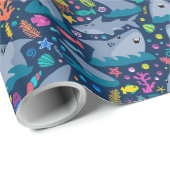 Fin-tastic haai verjaardagsfeestje Kinder onder he Cadeaupapier (Rol Hoek)