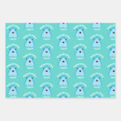 Fin-tastic haai verjaardagsfeestje Kinder onder he Inpakpapier Vel (Voorkant 3)