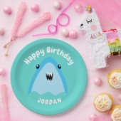 Fin-tastic haai verjaardagsfeestje Kinder onder he Papieren Bordje (Feest)