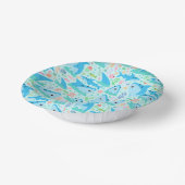 Fin-tastic haai verjaardagsfeestje Kinder onder he Papieren Kommen (Gebogen)