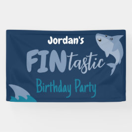 Fin-tastic haai verjaardagsfeestje Kinder onder he Spandoek