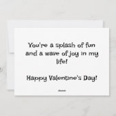 Fin-tastic Kind Vriendelijke Valentijnsdag Feestdagenkaart (Achterkant)