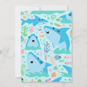 Fin-tastic Shark Bedankt Kinder onder het Zee Kaart (Achterkant)