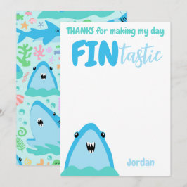 Fin-tastic Shark Bedankt Kinder onder het Zee Kaart