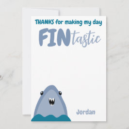 Fin-tastic Shark Bedankt Kinder onder het Zee Kaart