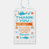 Fin-tastic Shark Birthday Favor Label Cadeaulabel (Voorkant)