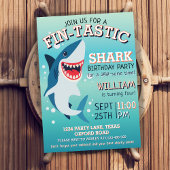 Fin-tastic Shark Birthday Jawsome 4e verjaardag Kaart