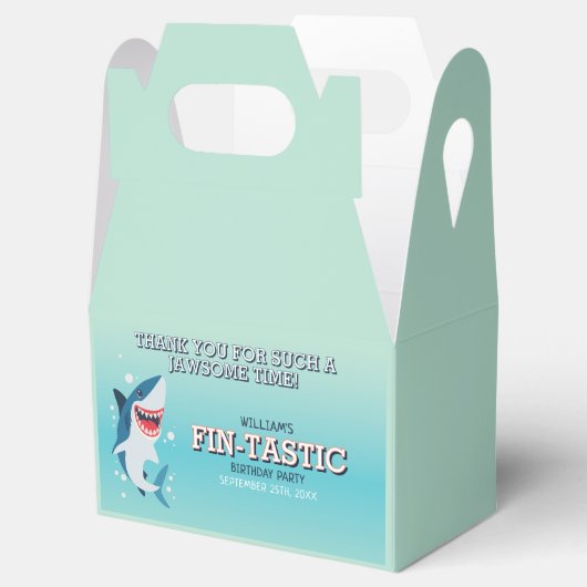 Fin-tastic Shark Jawsome Verjaardag Bedankdoosjes (Geopend)
