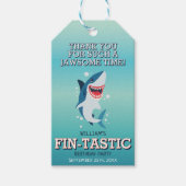 Fin-tastic Shark Ocean Verjaardag Cadeaulabel (Voorkant)