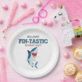 Fin-tastic Shark Ocean Verjaardag Papieren Bordje (Feest)