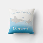 Fin-tastic Shark Ouder en Kind Sierkussen (Achterkant)