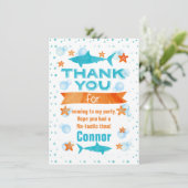 Fin-tastic Shark Verjaardag Bedankt Card (Staand voorkant)