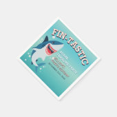 Fin-tastic Shark Verjaardag Jawsome Verjaardag Servet (Hoek)