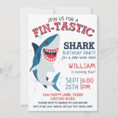 Fin-tastic Smiling Shark Kids Verjaardag Kaart (Voorkant)